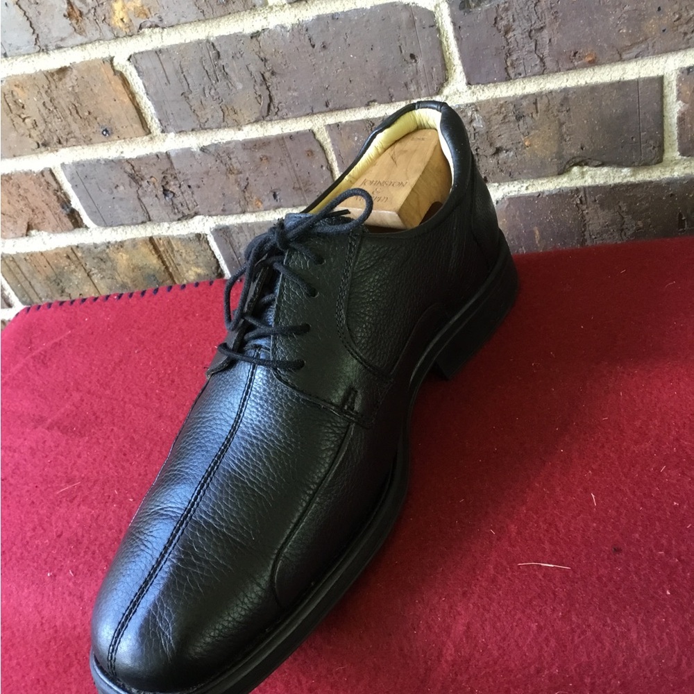 Men's Black Leather Lace-Up Derby Shoes